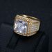New 316 Stainless Steel Gold-Plated Full Diamond Luxurious Inlaid 3A Zircon Hip-Hop Men's Ring_ipsvogv.com