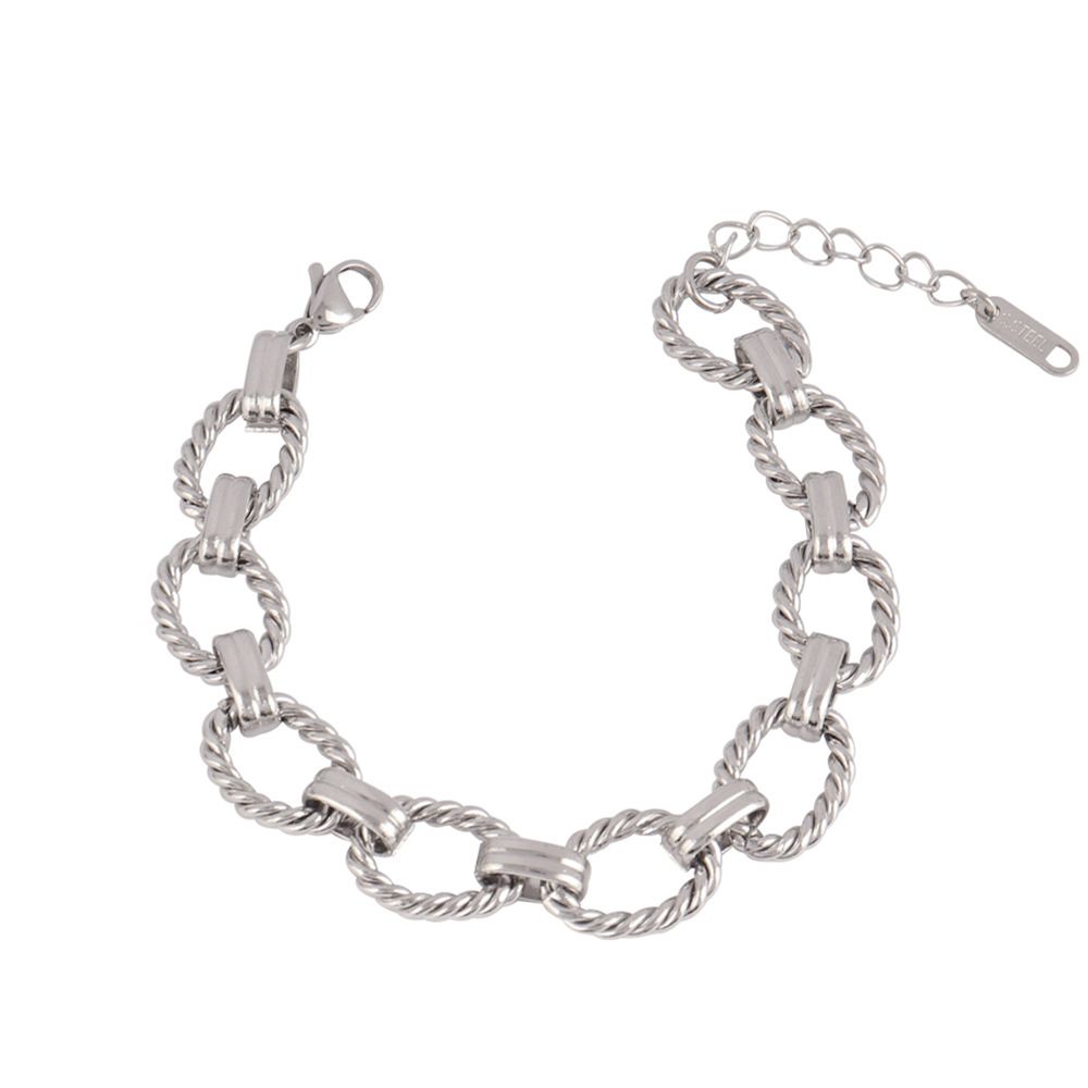 Stainless Steel Women Fashion Punk Gold Plated Non-Fading Thick Chain Bracelet For Men_ipsvogv.com