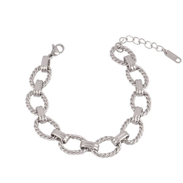 Stainless Steel Women Fashion Punk Gold Plated Non-Fading Thick Chain Bracelet For Men_ipsvogv.com