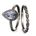 Sanjie's New Water Droplet Full Women's Ins Set With Diamond Zircon Fashion Trend Korean Version Of Girls' Wedding Ring_ipsvogv.com