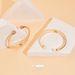 Niche design open bracelet jewelry high end geometric smooth double piece inlaid pearl bracelet_ipsvogv.com