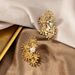 Ladies personality niche Snowflake style earrings Fashion temperament splicing earrings earrings_ipsvogv.com