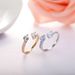 New Fashion heart-shaped zircon ring for women, light luxury, personalized temperament, open ring, fashionable and high-end Feeling ring For Gift_ipsvogv.com