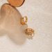 Small Fresh Heart Earrings, Real Gold Electroplating, Small Minimalist INS Style, Simple Ring, Sweet Peach Heart Earrings_ipsvogv.com