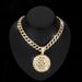 Hot Selling Full Diamond Dollar Round Brand Hollowed Out Pendant, Hip-hop, Men's Cool And Exaggerated Accessory_ipsvogv.com