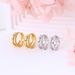 S Pure Silver High-end Feel, Double Ring With Colorful Diamond Earrings, Fashionable, Personalized And Generous Earrings_ipsvogv.com