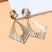 Unisex Niche Earrings Alloy Hollow Oblique Four Sided Long Earrings Simple Earrings_ipsvogv.com