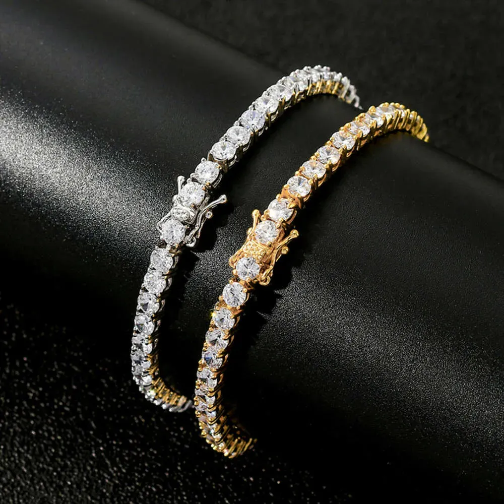 Sterg Sier Moissanite Chain Bracelet Fine Jewelry GRA Certificate VVS VS Dia Necklace Hip Hop Style Tennis Chain_ipsvogv.com