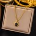 Elegant And Simple Oval Necklace Pendant, Sweater Chain, Women's Titanium Steel Non Fading Jewelry, Versatile_ipsvogv.com