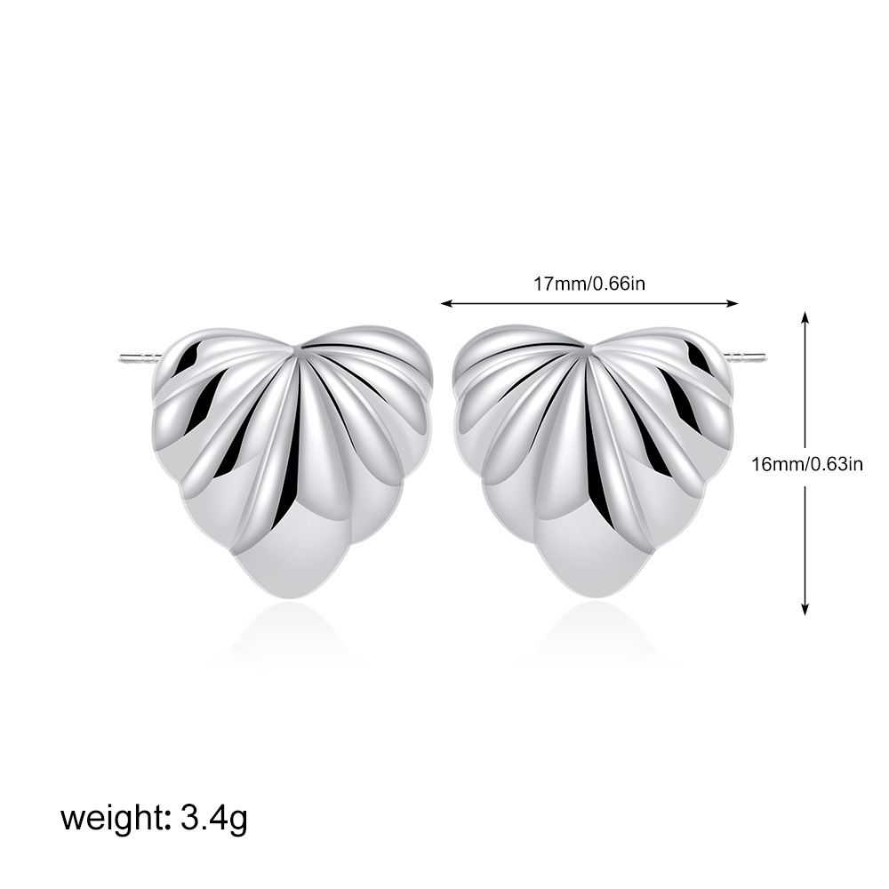 Women’s Jewelry Set Fashion Gold Fashion Trend Holiday Retro Scallop Earrings Geometric Striped Earrings_ipsvogv.com