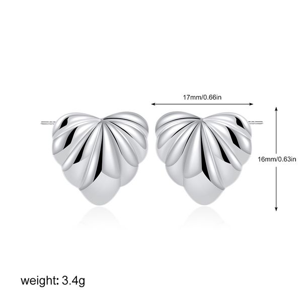 Women’s Jewelry Set Fashion Gold Fashion Trend Holiday Retro Scallop Earrings Geometric Striped Earrings_ipsvogv.com
