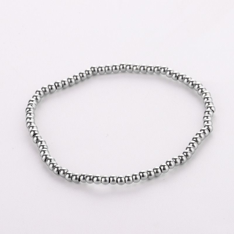 Women's Jewelry Versatile Stainless Steel Round Bead Bracelet Natural Freshwater Pearl Steel Bead Bracelet_ipsvogv.com