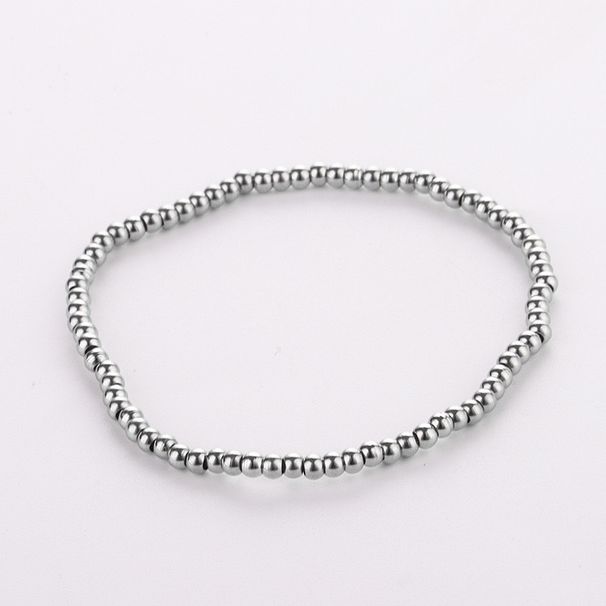 Women's Jewelry Versatile Stainless Steel Round Bead Bracelet Natural Freshwater Pearl Steel Bead Bracelet_ipsvogv.com