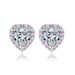 Women's Jewelry Set Love Jewelry Set 3 Piece Set 925 Sterling Silver Ring Pink Diamond Ring Heart Shaped Zircon Earrings Niche Necklace_ipsvogv.com