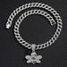 New Full Diamond Little Bee Alloy Pendant Hip Hop Cuban Chain Fashion Men's Necklace_ipsvogv.com
