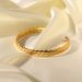 INS Fashion New Gold Plated Stainless Women's Jewelry Wheat Ear Shape Titanium Steel Open Bracelet_ipsvogv.com