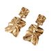 Gold Exaggerated Irregular Pleated Earrings High-end Fashion Women's Ear Jewelry_ipsvogv.com