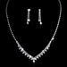 Elegant Bridal Jewelry Set - Silver Claw Chain With Water Diamond Necklace & Earrings For Wedding_ipsvogv.com