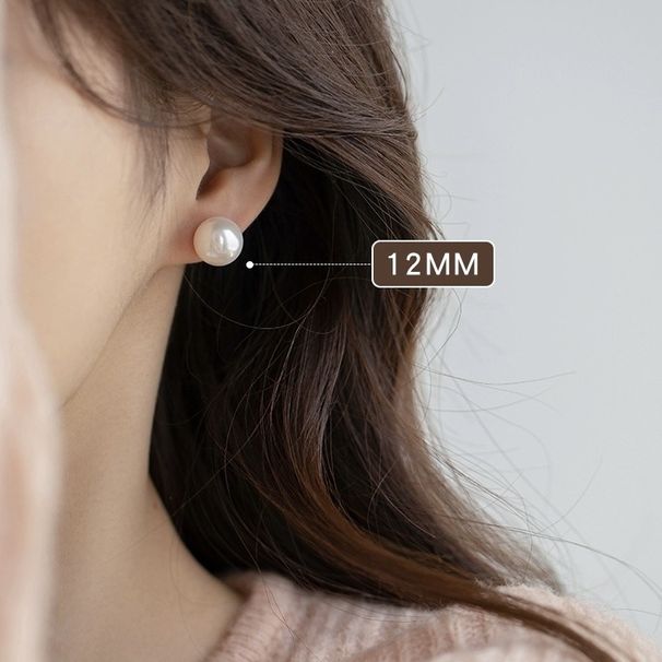 Women’s Jewelry Set Fashion Earrings Autumn And Winter Pearl Zircon Silver Needle Simple And Versatile Light Luxury Metallic Accessories_ipsvogv.com