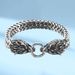 Nordic Dominant Wolf Head Viking Chain Stainless Men's Titanium Steel Hip Hop Bracelet_ipsvogv.com