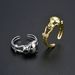 Unisex Diamond Zircon CZ Leopard Ring Opening Adjustable Female Hand Jewelry Ins Style Light Luxury_ipsvogv.com