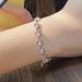 New Peach Heart Pink Diamond Love Bracelet For Women, Sweet, Light Luxury, High Grade, Adjustable Pulling, Cute Style_ipsvogv.com