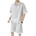 Men's Clothing Ice silk sports suit men summer light luxury men's clothing brand loose short sleeved Polo shirt half zipper_ipsvogv.com