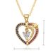 Bohemian Style Pink Love Rose Zircon Oil Drop Necklace Fashion OL Micro Inlaid Copper Plated 14K Real Gold Jewelry_ipsvogv.com