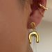 Fashionable Niche INS Titanium Steel Vintage Geometric Niche Horseshoe Earrings_ipsvogv.com