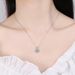 Silver Moissanite Necklace Full Of Diamond Round Cake Pendant Niche Design Clavicle Necklace Female_ipsvogv.com