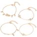 Minimalist And Minimalist Female Personality Butterfly Studded Diamond Blooming Flower With Four Piece Set Bracelet_ipsvogv.com