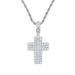 New Hip Hop Cross Pendant Inlaid With Zircon Gold And Sier Punk Style Necklace Jewelry For One Piece_ipsvogv.com