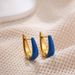 Women’s Jewelry Set Fashion Personality Color Copper Plated Oil Drop Series Geometric Oval Earrings Ear Buckles Fashionable Simple Creative Earrings_ipsvogv.com