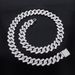 Unisex Jewelry Fashion Jewelry Full Diamond New 15 Diamond Small Flip Necklace Hiphop Rap Men's Hip Hop Cuban Chain_ipsvogv.com