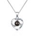 Women’s Jewelry Set Fashion hot selling heart shaped I love you projection necklace female sterling silver jewelry_ipsvogv.com