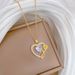 【 】 Love Rose Light Luxury Charm Gorgeous Full Diamond Necklace Women's Versatile Clavicle Titanium Steel Chain_ipsvogv.com