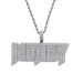 Men's Hip Hop Letter Pendant Necklace With Full CZ Stones, Trendy Cuban Chain, Silver & Gold Options (Sizes 50-80cm) Hip Hop Pendant_ipsvogv.com