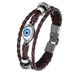 Hot selling multi-layer bead devil's eye bracelet, buckle leather bracelet_ipsvogv.com