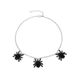 Vintage Gothic Black Spider Pendant Necklace Niche Design Exaggerated Punk Chain Collarbone Halloween Gift_ipsvogv.com