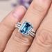 Cao Shi's New Engagement Set Of Three Rings, And Fashionable Large Rectangular Women's Ring With Fresh Hand Accessories_ipsvogv.com