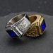 New titanium steel/316 stainless steel inlaid with colored gemstones Masonic AG retro ring_ipsvogv.com