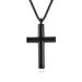 Simple curved titanium steel cross necklace neutral cold style men and women wear pendant stainless steel pendant_ipsvogv.com