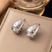 Fashion Jewelry, Personalized Stainless Steel Gold-plated Micro Inlaid Hollow Three-dimensional Water Droplet Earrings_ipsvogv.com