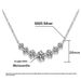 Seven Princess Mosang Stone Necklace W, Pure Silver, Luxury, Small and Popular Design, High Sense Collar Chain for_ipsvogv.com