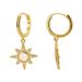 Bohemian Epoxy Elegant Fashion Earrings For Women Retro All Match Sun Shaped Zircon Earrings_ipsvogv.com