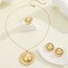 Metal Personality Fashion Geometric For Women, Internet Celebrity Round-in-Round Earrings_ipsvogv.com