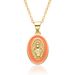 Religious Oval Oil Drop Pendant Pendant Female Jewelry Catholic Jesus Virgin Mary Necklace_ipsvogv.com