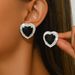 Unisex Hot Selling Love Crystal Glass Heart Shaped Earrings For Women Suitable For Women To Wear At Christmas_ipsvogv.com