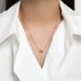 Gold Inlaid Transfer Bead Pendant Collarbone Chain, Threaded Rotating Full Dia Small Waist Necklace_ipsvogv.com