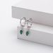 Hot Selling Pure Silver Simple Temperament Small Fresh Ear Buckle Elegant High-end Korean Green Zircon Earrings_ipsvogv.com